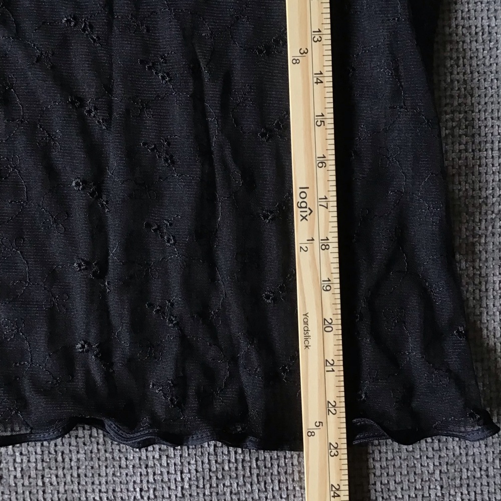 Sheer Black Lacey Top Layering Vintage Limited L Victorian Whimsigoth Witchy - Picture 7 of 9
